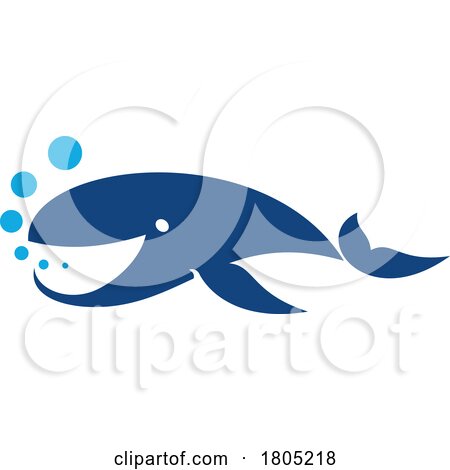 Whale with Bubbles by Vector Tradition SM