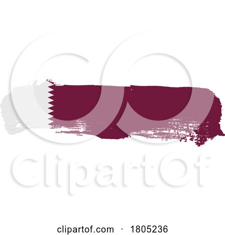 Brush Qatar Flag by Domenico Condello