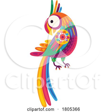 Mexican Themed Parrot by Vector Tradition SM