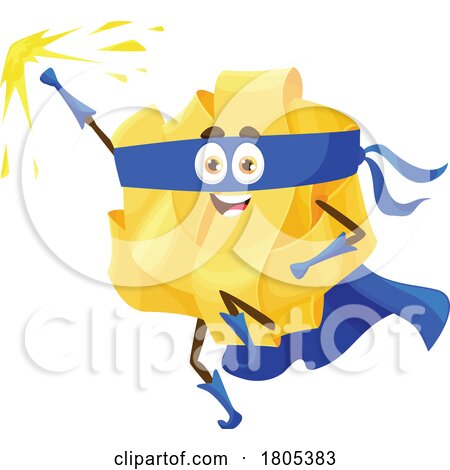 Super Pappardelle Pasta Mascot by Vector Tradition SM