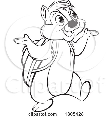 Black and White Student Chipmunk by Lal Perera