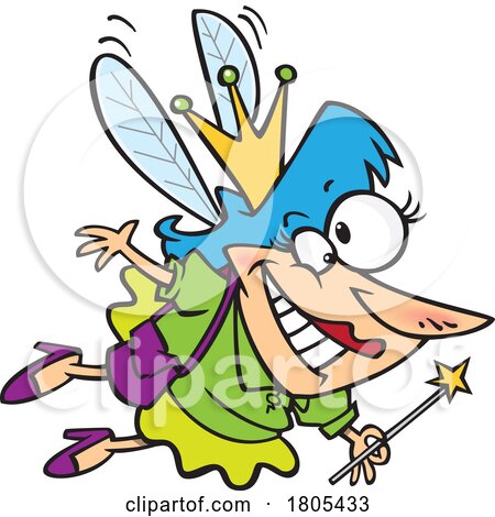 Cartoon Flying Tooth Fairy by toonaday