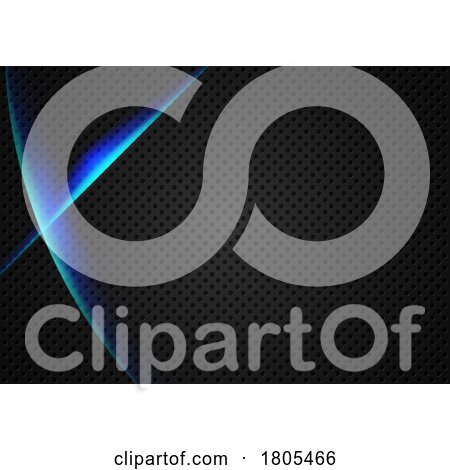 Black Perforated Background with Blue Lights by dero