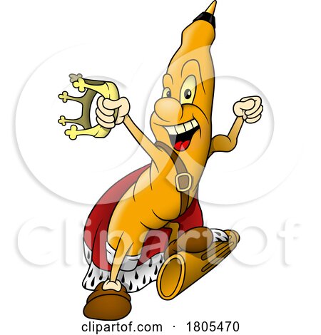 Cartoon Orange King Marker Mascot by dero