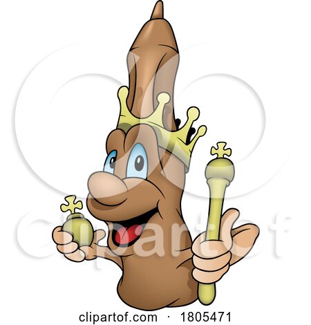 Cartoon Brown King Marker Mascot by dero