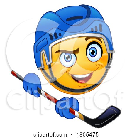 Cartoon Hockey Player Emoticon by yayayoyo