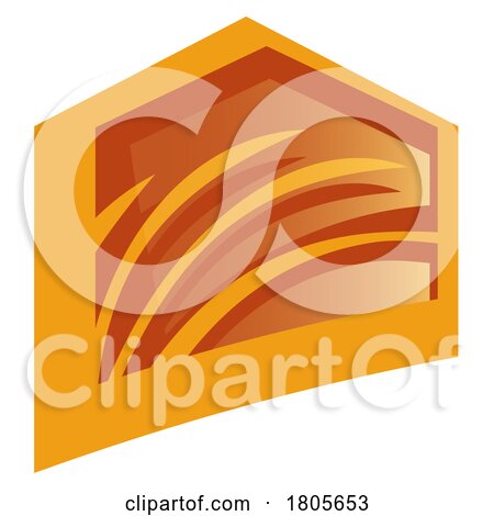 Abstract Orange Real Estate Construction House Logo by Domenico Condello