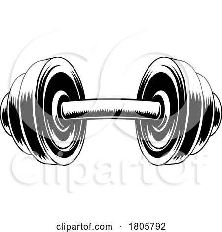 Dumb Bell Gym Weight Weightlifting Dumbbell Icon by AtStockIllustration