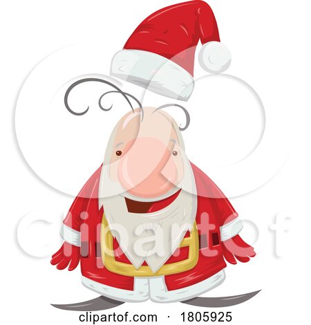 Cartoon Excited Gnome Christmas Santa Claus by Domenico Condello