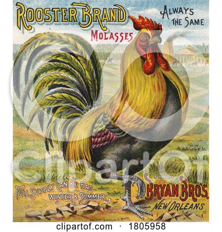 Rooster Advertisement for Molasses by JVPD