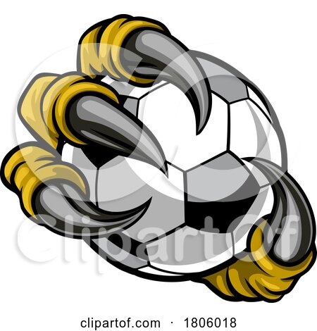 Soccer Football Ball Claw Eagle Monster Hand by AtStockIllustration