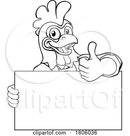 Chicken Painter Handyman Mechanic Plumber Cartoon by AtStockIllustration