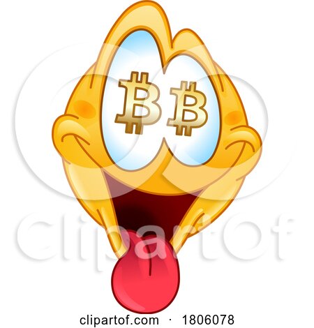 Cartoon Emoticon with Bitcoin Eyes by yayayoyo