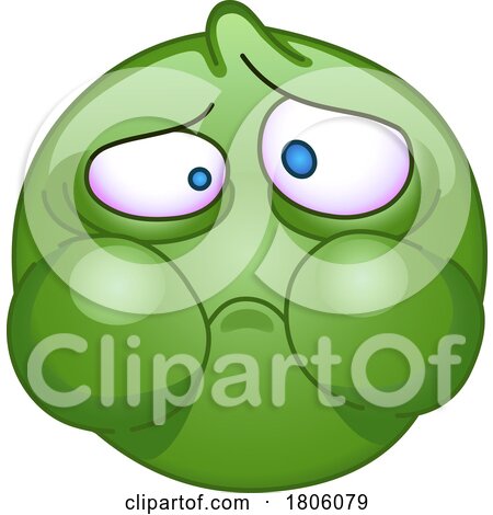 Cartoon Nauseated Green Emoticon Gagging by yayayoyo