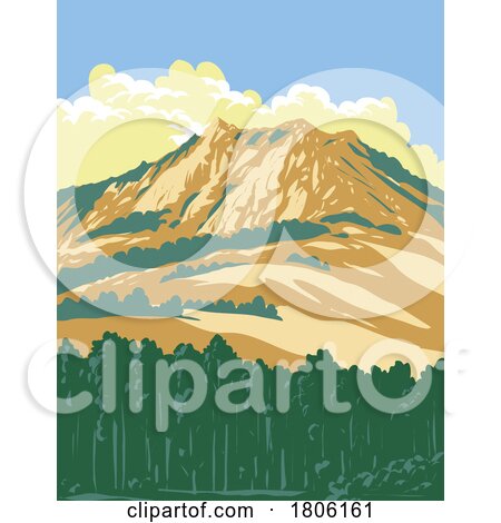 Bishop Peak in San Luis Obispo California WPA Poster Art by patrimonio