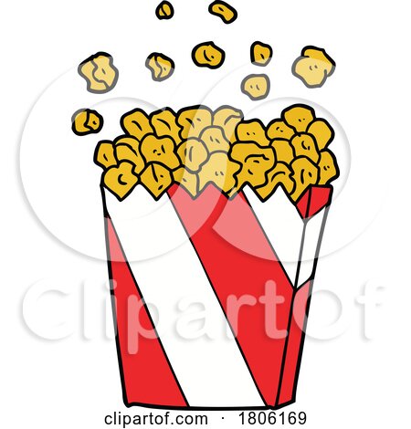 Cartoon Popcorn by lineartestpilot