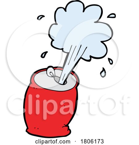 Cartoon Explosive Soda Can by lineartestpilot
