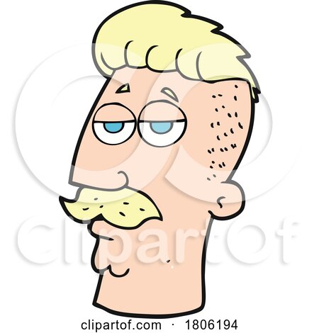 Cartoon Man with a Hipster Haircut by lineartestpilot