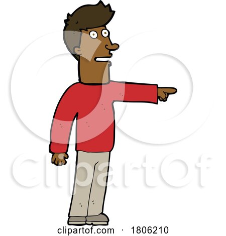 Cartoon Man Pointing by lineartestpilot