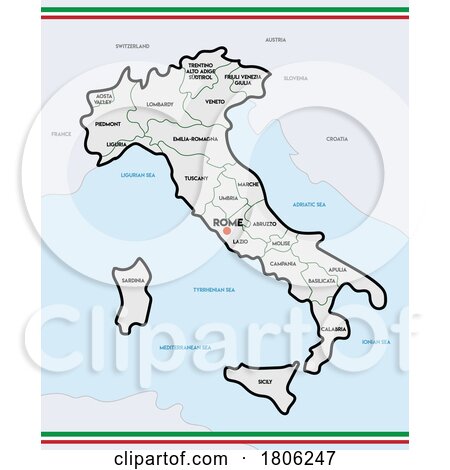 Map of Italy by Domenico Condello