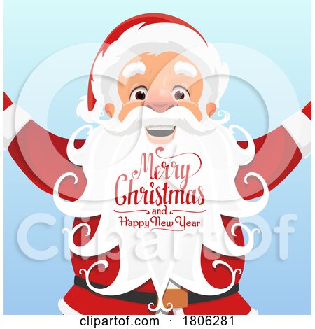 Santa with Holiday Greetings by Vector Tradition SM