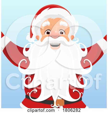 Santa over a Gradient Background by Vector Tradition SM