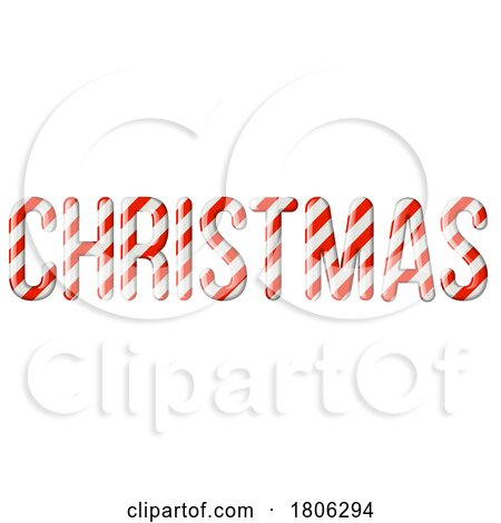 Christmas Candy Cane Word by Vector Tradition SM