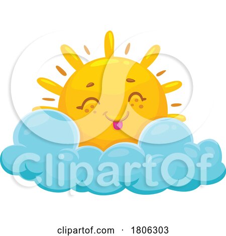 Sun Mascot and Cloud by Vector Tradition SM