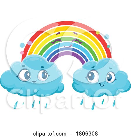 Rainbow and Cloud Mascots by Vector Tradition SM