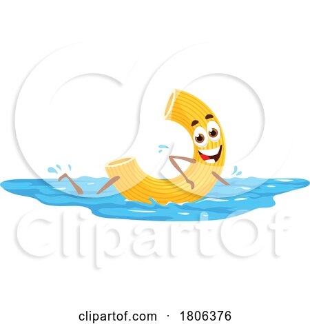 gobetti Pasta Mascot Swimming by Vector Tradition SM