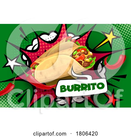 Pop Art Burrito by Vector Tradition SM