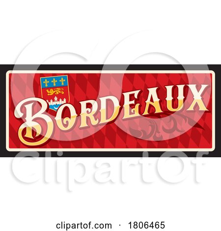 Travel Plate Design for Bordeaux by Vector Tradition SM