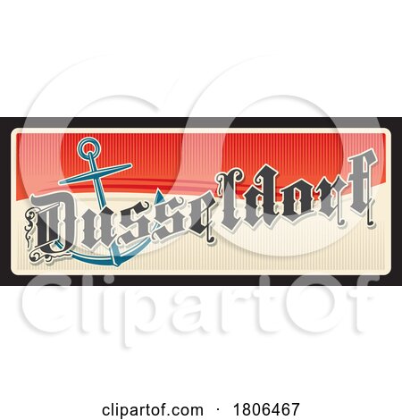 Travel Plate Design for Dusseldorf by Vector Tradition SM