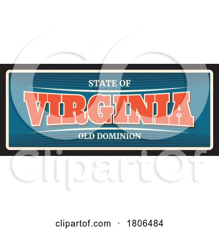 Travel Plate Design for Virginia by Vector Tradition SM