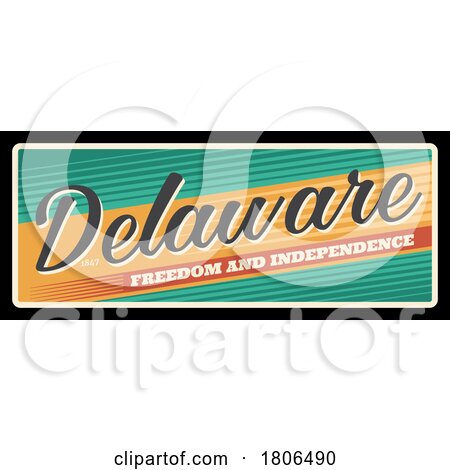 Travel Plate Design for Delaware by Vector Tradition SM