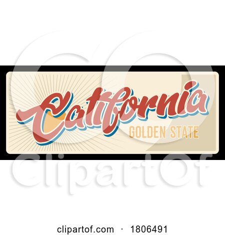 Travel Plate Design for California by Vector Tradition SM