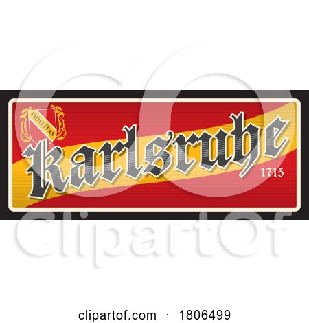 Travel Plate Design for Karlsruhe by Vector Tradition SM