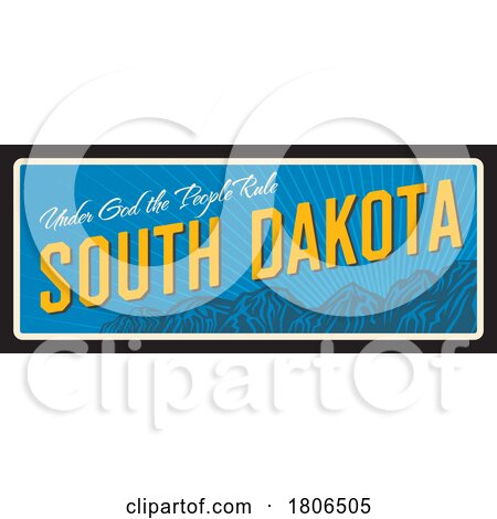 Travel Plate Design for South Dakota by Vector Tradition SM