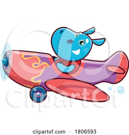 Hippo Piloting an Airplane by Vector Tradition SM