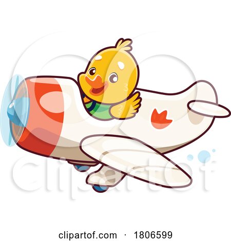 Duck Piloting an Airplane by Vector Tradition SM