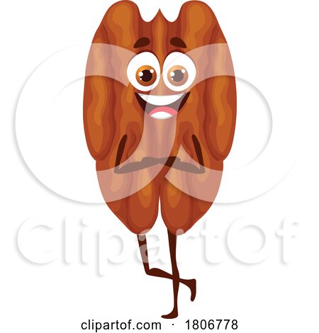Walnut Nut Food Mascot by Vector Tradition SM