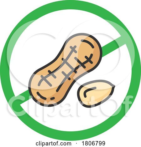 Nut Food Allergen Icon by Vector Tradition SM