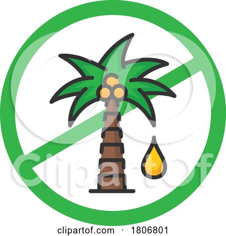 Palm Oil Food Allergen Icon by Vector Tradition SM
