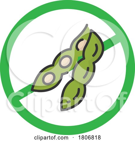 Soy Free Food Allergen Icon by Vector Tradition SM