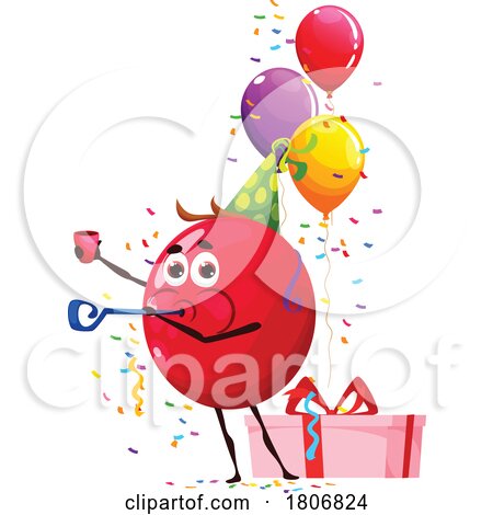 Partying Lingonberry Fruit Mascot Character by Vector Tradition SM