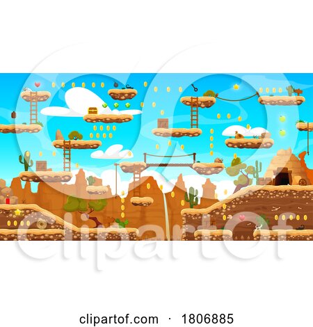Western Video Game Background by Vector Tradition SM