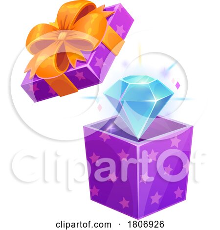 Diamond in a Gift Box by Vector Tradition SM