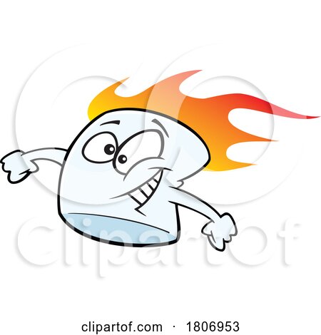 Licensed Clipart Cartoon Happy Flaming Marshmallow by toonaday