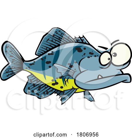 Licensed Clipart Cartoon of a Grumpy Fish by toonaday