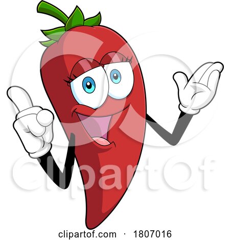 Cartoon Female Chili Pepper Mascot by Hit Toon